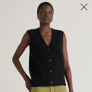 Quince Mongolian Cashmere Fisherman Sweater Vest